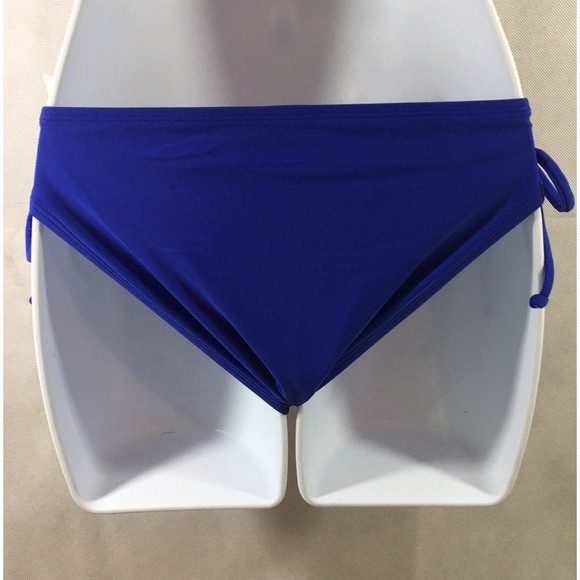 Xhilaration Womens Lace Up Hipster Bikini Bottom Only Juniors XSmall Rio Blue - Picture 5 of 9